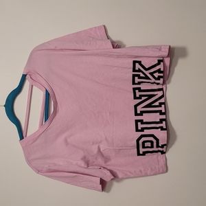 PINK Crop tee large